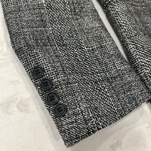 Vintage Adam’s Row by Richman Tweed Wool Double Breasted Blazer Suite Jacket 36R - Picture 4 of 16